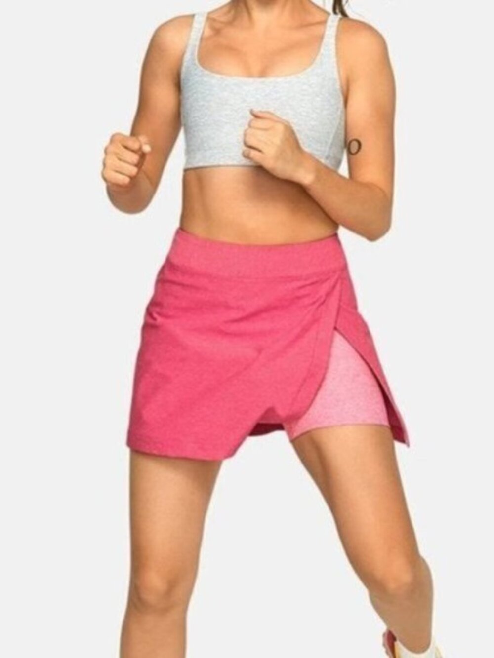 Outdoor Voices Bra and Skirt/Skort Set in Flamingo Pink